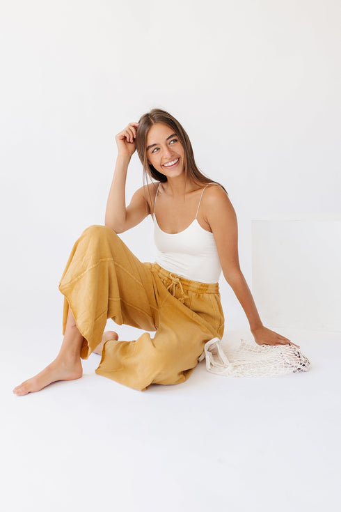 Sun Soaked Lounge Pant// Mustard